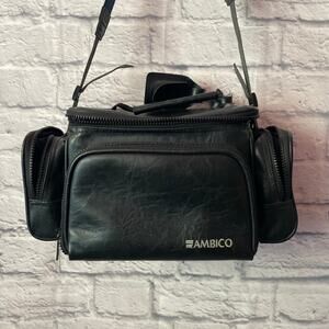 Vintage Ambico Leather Camcorder Camera Shoulder Bag Sony Strap